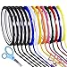 Supla 10 Colors 14 Rolls Whiteboard Tape Art Tapes Artist Tape Marking Grid Tapes Chart Graphic Tape Single-side Adhesive Mara Tape 1/8