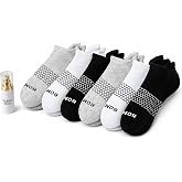 BOMBAS Women's Solids Black/White/Gray Ankle Large Socks, 6 Pairs Socks, Size 8-13