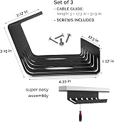 PAMO Cable Management Under Desk Tray Holder | Office Home Desk Organizer w/ view 3