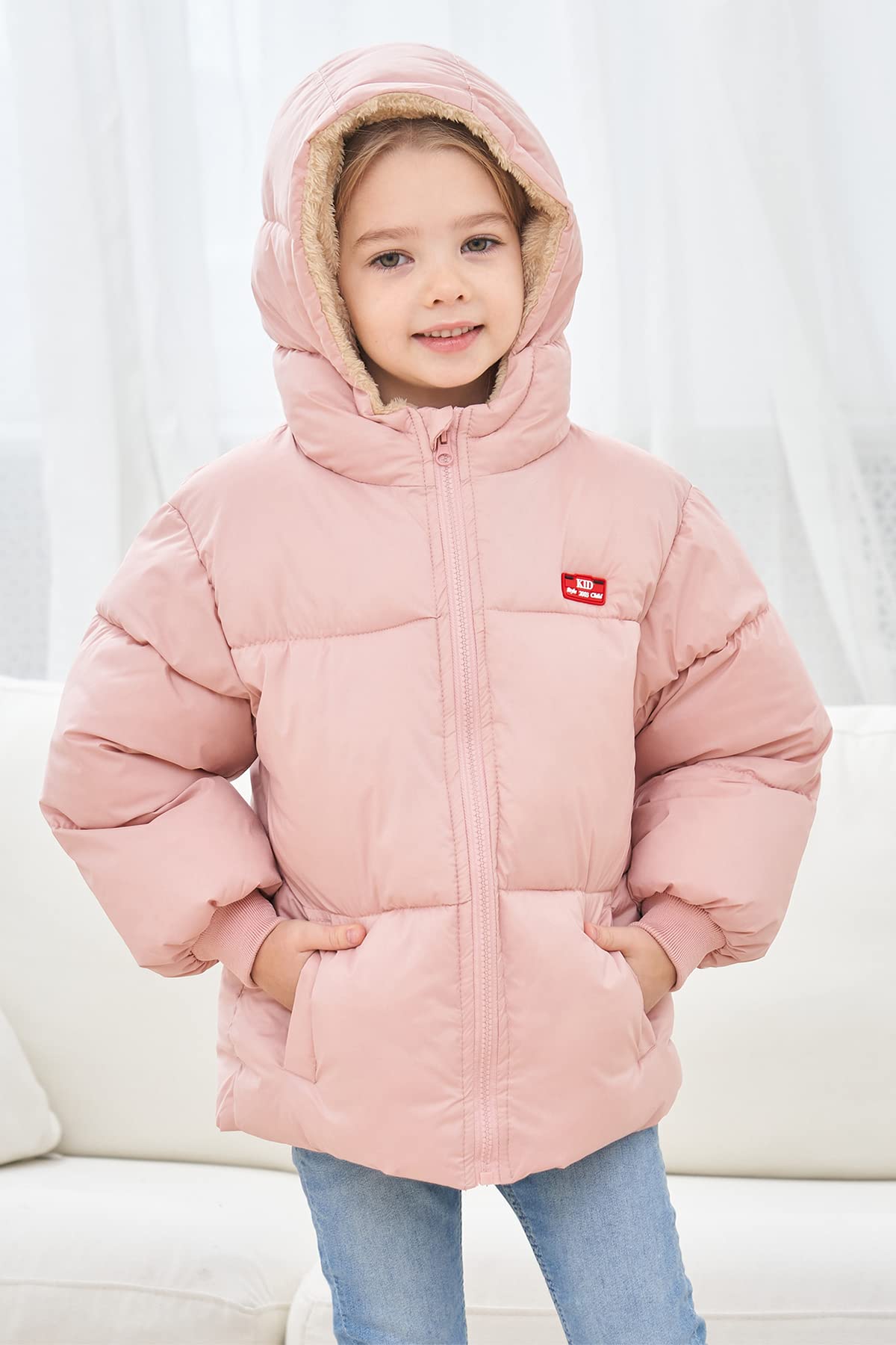 UNICOMIDEA Baby Winter Coat with Hooded Toddler Boys Girls Puffer Jackets for 12M-5T