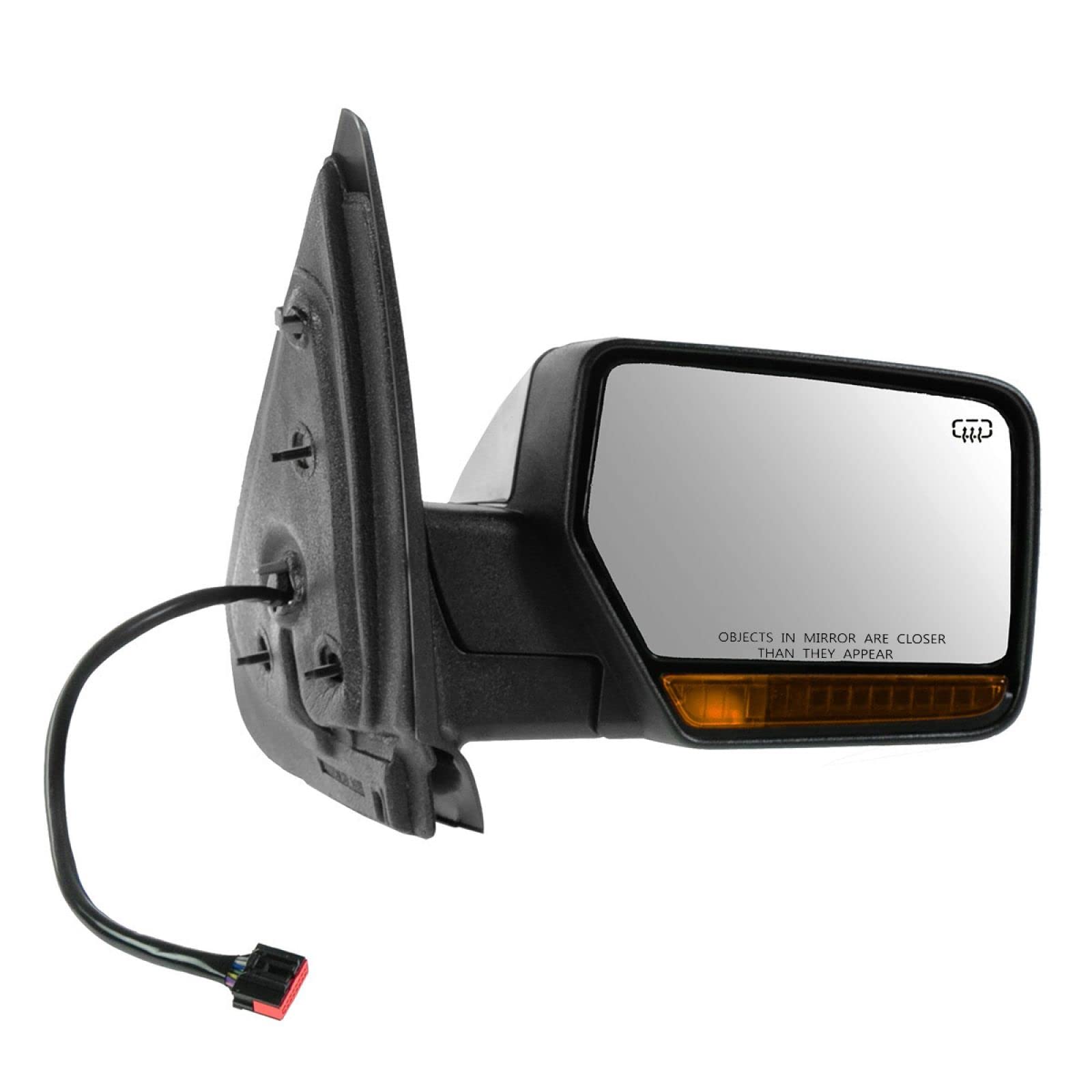 TRQ Passenger Side Mirror Assembly Electric Adjustment Heated Memory Chrome Compatible with 2009-2010 Lincoln Navigator FO1321392 Image