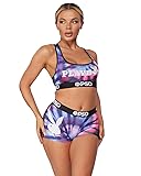 PSD Women's Playboy Spiral Dye Sports Bra, Purple, XS