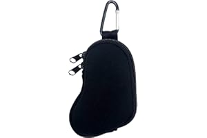 Wanty Asthma Inhaler Holder Neoprene Protective Portable Carrying Bag Travel Inhaler Mini Case Sleeve for L-Shaped Inhaler, Inhaler Not Included (Black)