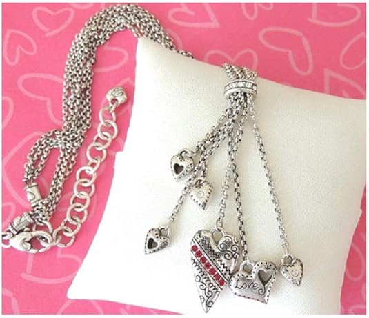 Download Amazon.com: Brighton Necklace Raining Hearts Charms Dangle Tassel Retired Rare: Jewelry