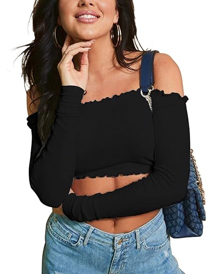 black off the shoulder top amazon