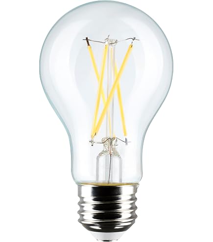 Satco 12462-8A19/CL/LED/E26/927/4PK/120V LED A19 Filament 4-Pack