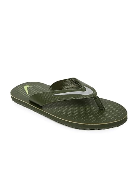 nike olive green flip flops