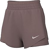 Nike One Women's Dri-FIT High-Waisted 3" 2-in-1 Shorts (Smokey Mauve, DX6016-208) Size X-Small