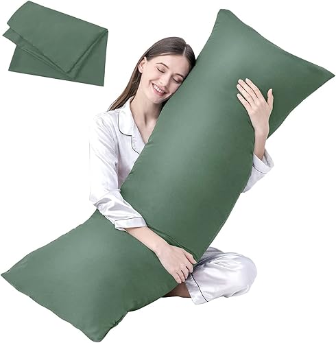 DOWNCOOL Luxury Full Body Pillow Insert with Fiber Cover Ultra Soft Body  Pillow for Sleeping Breathable Long Bed Pillow Insert, 20