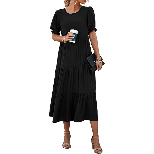 knee length dresses for ladies Denim Button-Front Midi Dress