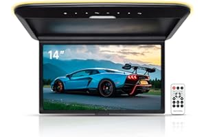 Generic 14 Inch MP5 Ceiling Mounted High Definition Monitor, Supports HDMI, TF, USB, AV1, AV2 Video Input and Output, FM Tran