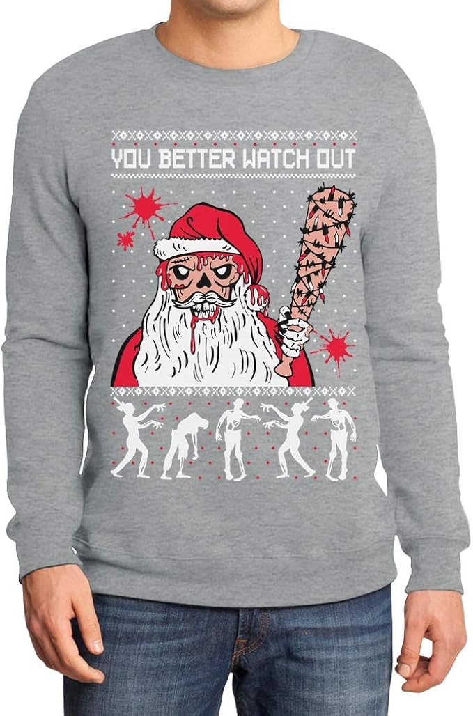 Babbo Natale Zombie.Shirtgeil Ugly Christmas Babbo Natale Zombie Spaventoso Felpa Maglione Da Uomo Amazon It Abbigliamento