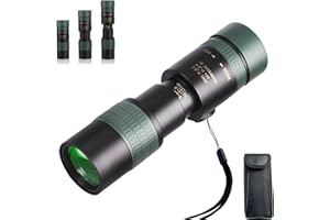 BELMERI 10-300x40 Monoculars for Adults High Powered–Zoom Monocular Telescope with BAK4 & FMC Lens for Olympics, Concerts, Birdwatching, Stargazing, Green (Smartphone Adapter &Tripod NOT Include)