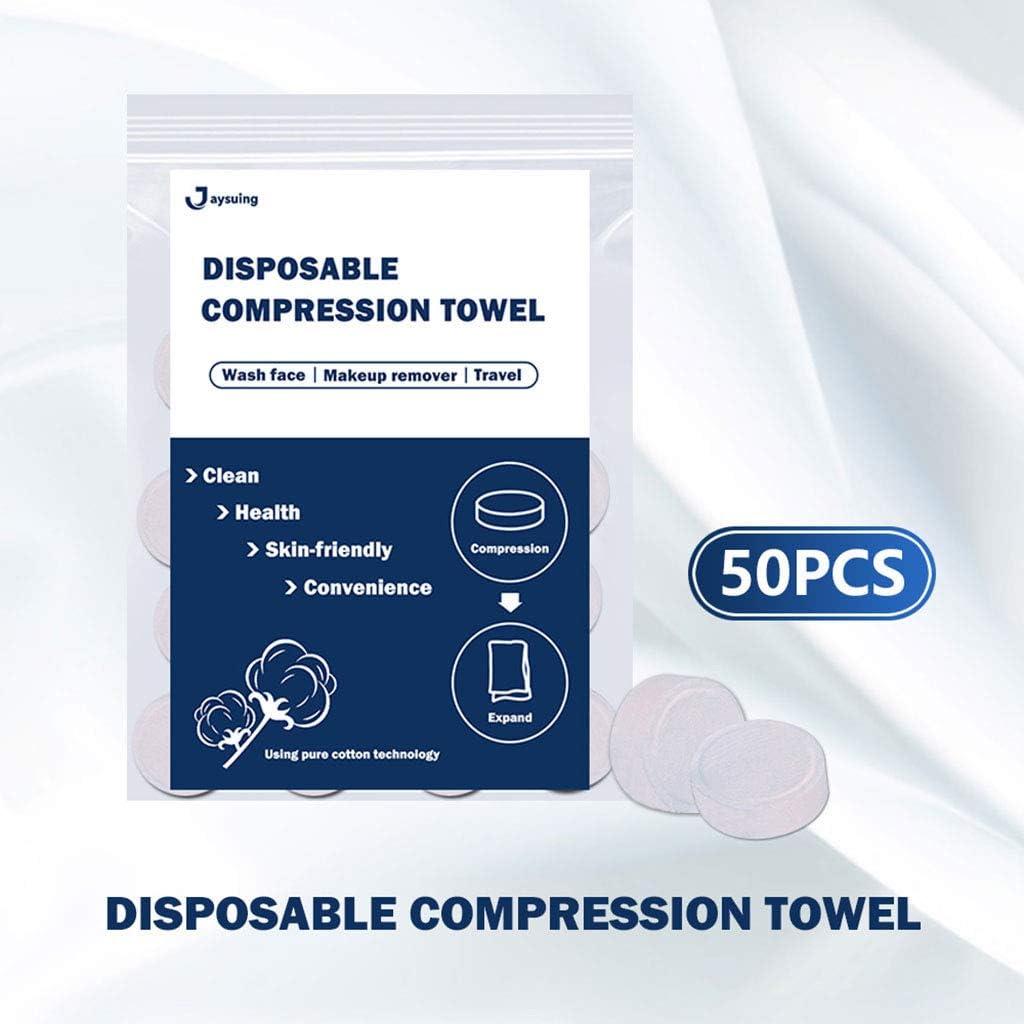 FraftO 10/20/50 PCS Compressed Towel/Magic Wipe Soft Cotton Expandable Just Add Water