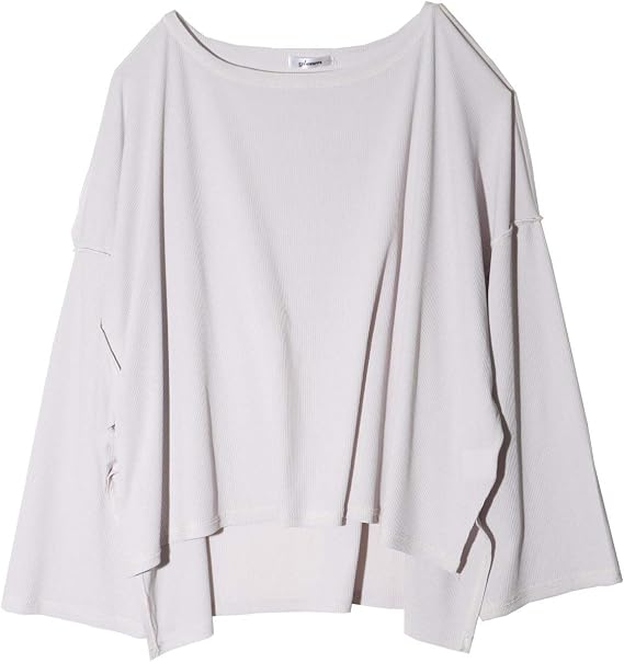 Amazon カットソー レディース 長袖 ゆったり Tシャツ 長袖tシャツ リブカットソー リブ ドルマンスリーブ オフィス ビジネス フォーマル 冬 春 クルーネック Tシャツ カットソー 通販