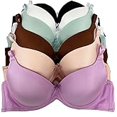 Viola's Secret 6 Pack of Color Print T-Shirt Bras B Cup C Cup and D Cup