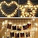 HEHUI 40 LED Photo Clips String Lights, Christmas Decorations Indoor Fairy String Lights for Hanging Photos Pictures Cards Arts Memos, Battery Powered, Ideal gift for Home Dorm Bedroom Decor (16.4 Ft)