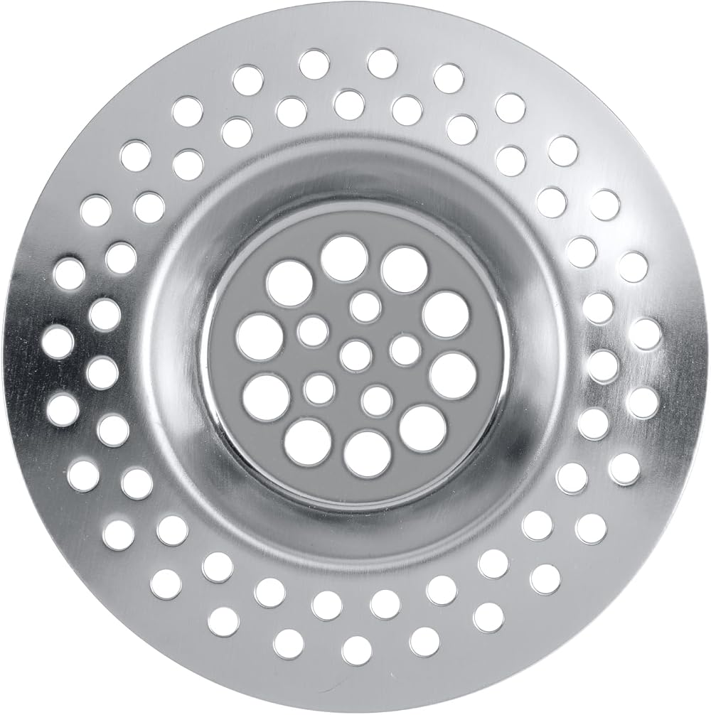 WENKO Sink Strainer Set of 2 Stainless Steel 7cm Prevent Clogs