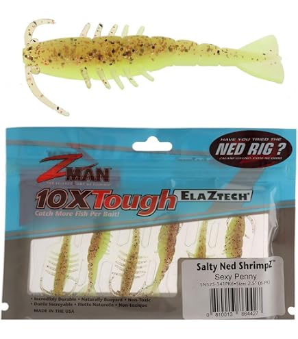 Amazon.com : Z-Man SNS25-267PK6 Salty Ned Shrimpz 2.5