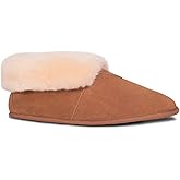 Cloud Nine Sheepskin Soft Sole Bootie Slipper for Women, Cozy Shearling-Lined Indoor House Shoe, Warm Plush Comfort Bootie Slipper