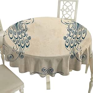 Flyerer - Manteles de pavo real sin arrugas, estilo retro, clásico, con
