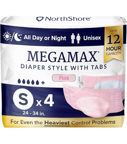 Amazon.com: NorthShore MegaMax 12-Hour HBL Adult Diapers, Tie-Dye