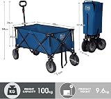 TIMBER RIDGE Folding Camping Trolley Wagon 200L Heavy Duty 100KG Capacity view 5