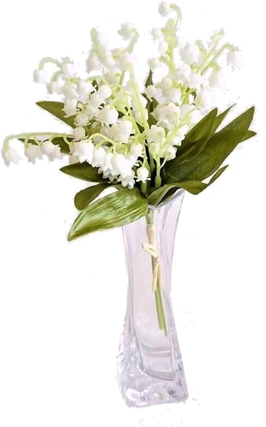 Amazon シルクフラワー 造花 スズラン 鈴蘭 すずらん ブーケ 花束 花材 造花 オンライン通販