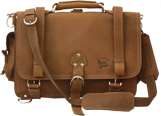 rustic leather messenger bag