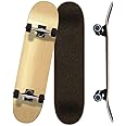 Yocaher Pro Skateboards Blank, Checker, Camo Professional Complete Skateboard 7.75" w/ 7Ply Maple Deck, Aluminum Alloy Truck, ABEC-9 Bearing, 54mm Skateboard Wheels, Concave Cruiser Trick Skateboard