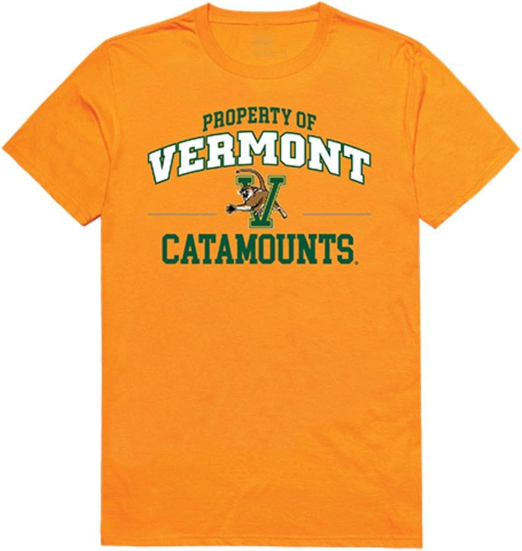 University of Vermont Catamounts NCAA Property of Tee TShirt Gold