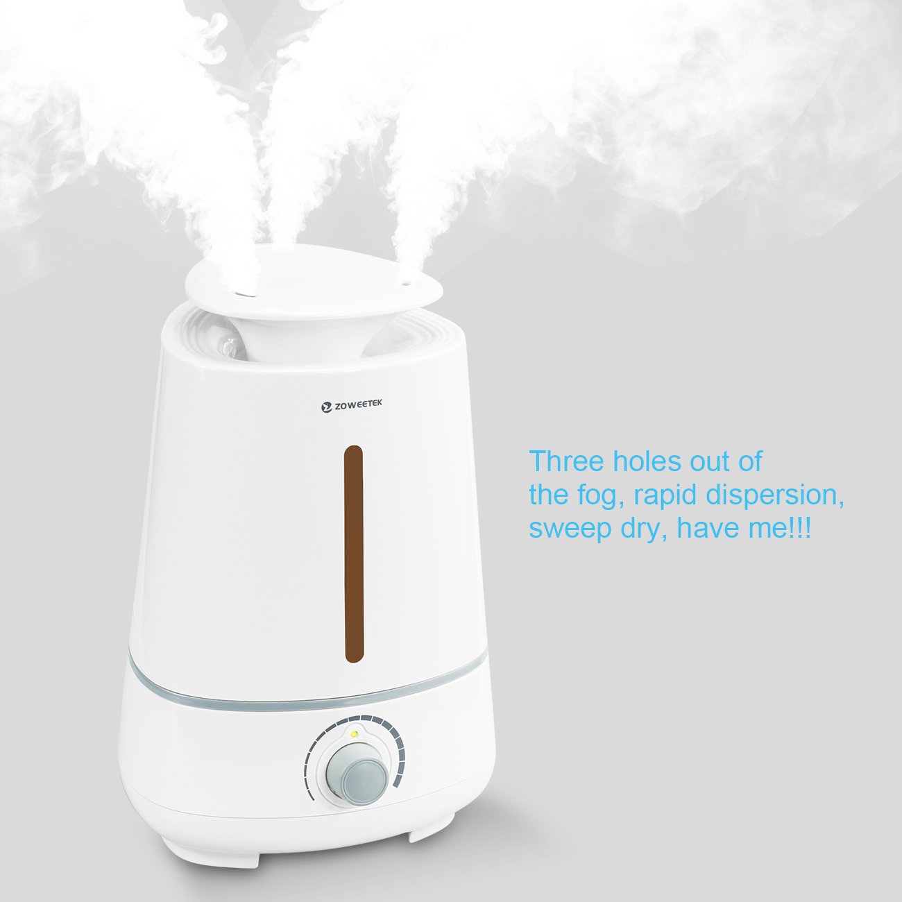 Zoweetek® Humidificador de Aromaterapia / Ultrasónico Cool Mist , Nivel Constante de Humedad, Control de Vapor, Temporizador Sin Ruido 3.5L