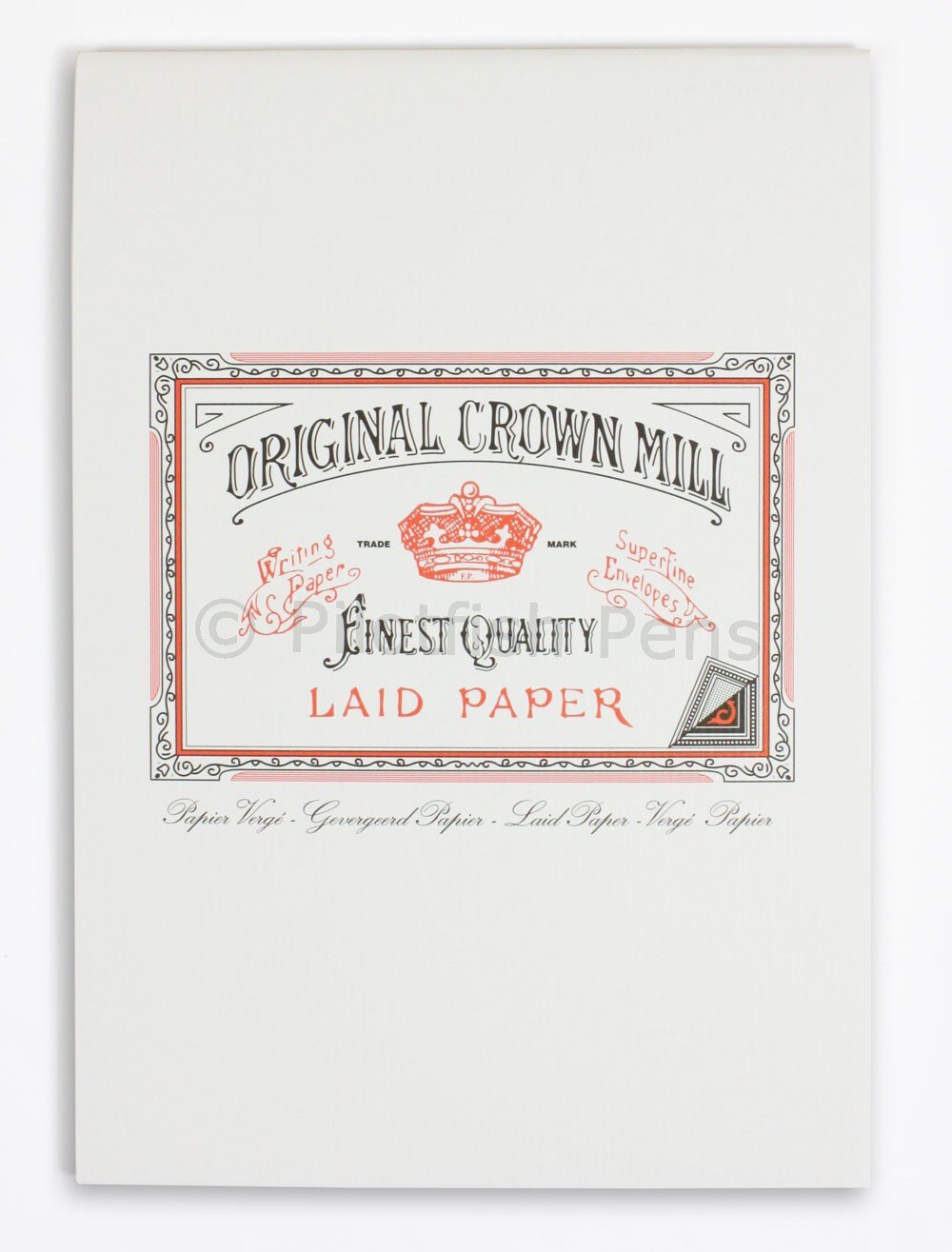 Original Crown Mill A4 Classic Line Texture Laid Writing Pad - White (Pack of 50)