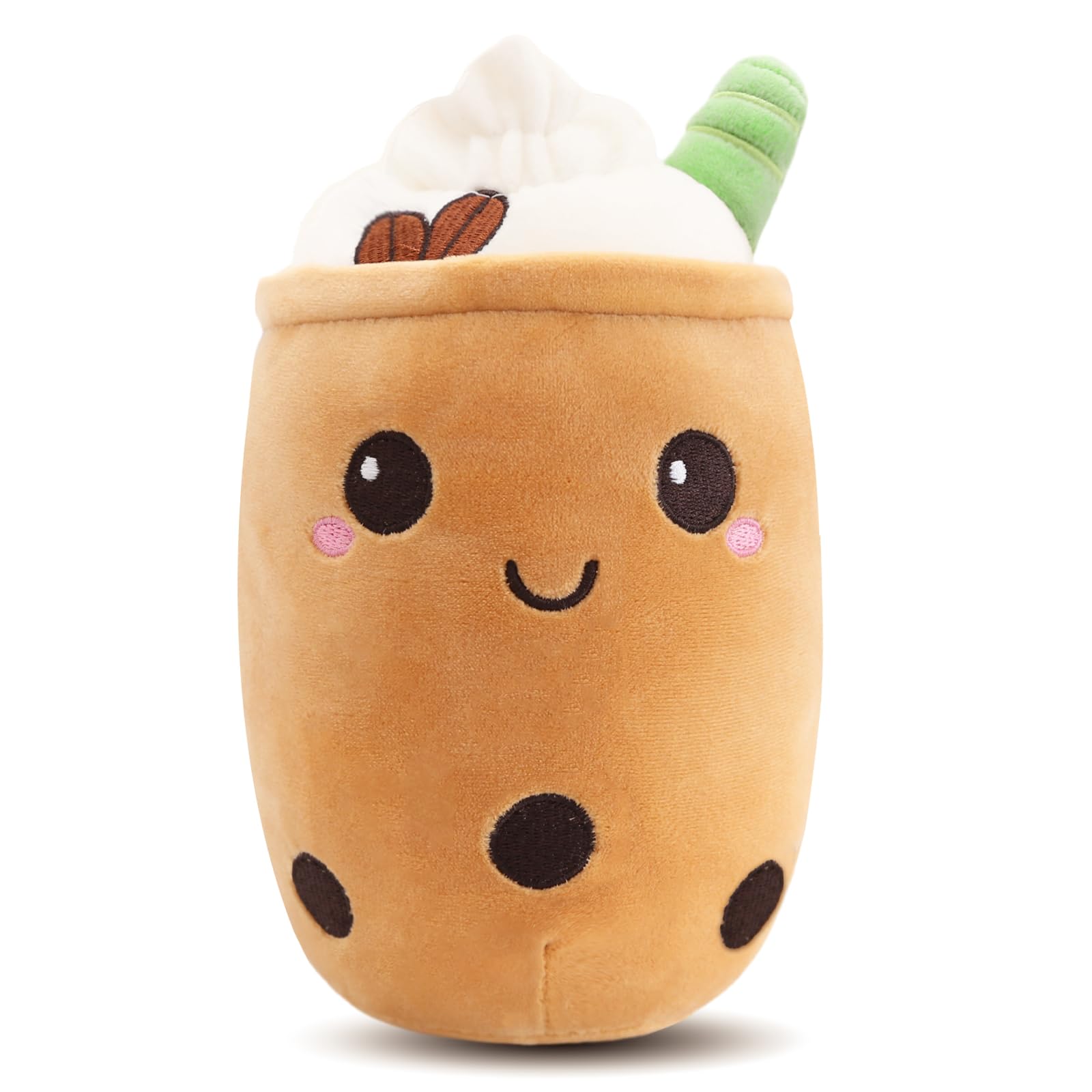 Aitsite Bubble Tea Plush, Boba Plush Fluffy Stuffies Soft Toys Cuddle Pillow Cute Stuff Squish Mallow Plush Toy Fluffy Stuffies Boba Plushies Milk Tea Hugging Pillow Cuddle Cushion