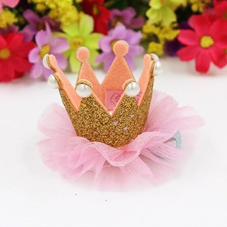 Amazon Zafina 王冠 ヘアー クリップ 女の子 記念日 お姫様 髪飾り ヘアアクセサリー 可愛い キュート ゴールド おもちゃ おもちゃ