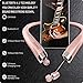 ZEAKOC Bluetooth Headphones Wireless Retractable Headset Neckband Stereo Earbuds Dual In Ear Sweatproof Noise Cancelling Earphones-Rose Gold