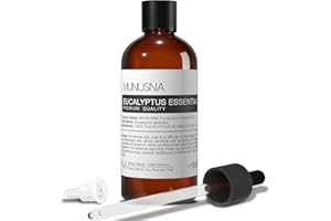 MUNUSNA Eucalyptus Essential Oil, Premium Grade Pure Eucalyptus Oils 100ML, 100% Natural Aromatherapy Essential Oil for Shower, Hair, Skin, Diffuser, Massage, Candle, Soap, Bath Bombs Making