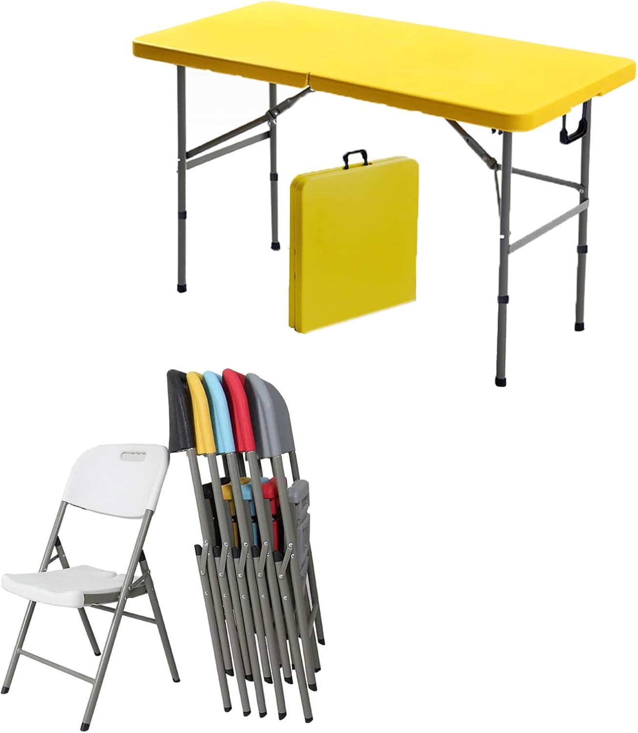 HXGLDrum Plastic Folding Desk Home Office Simple Laptop