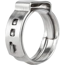 MISPIRE 25PCS 304 Stainless Steel Single Ear Hose Clamps - 26.9-30.1mm Stepless Clamps For Plumbing & Auto - View #10