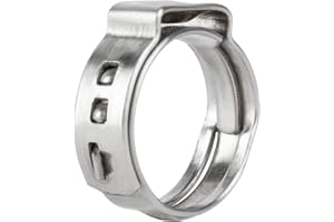 ISPINNER 100pcs 1/2 Inch PEX Cinch Clamps, 304 Stainless Steel Cinch Crimp Rings Pinch Clamps for PEX Tubing Pipe Fitting Con