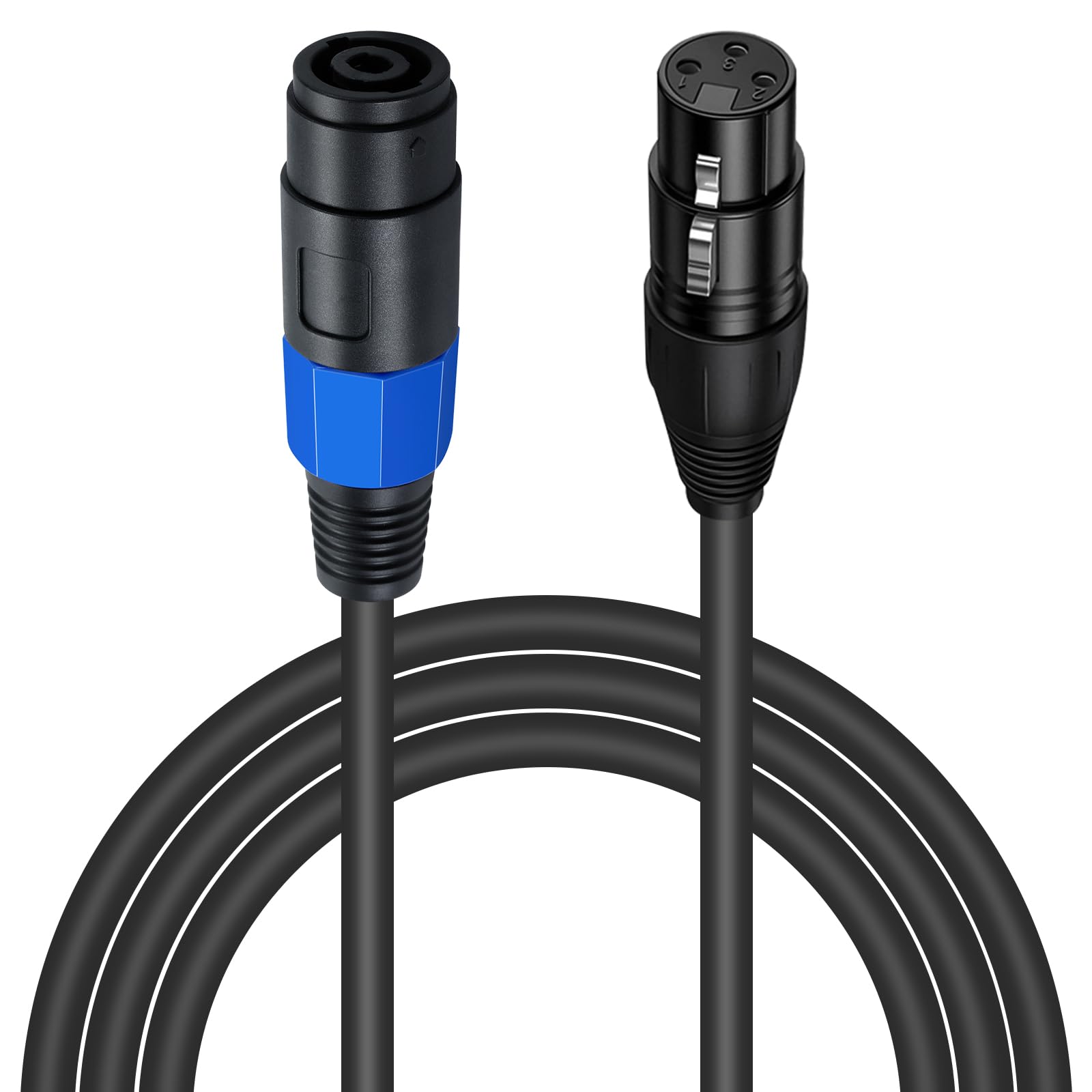 Maxhood Speakon to XLR Cable 6ft, 3Pin XLR Female to Speakon Female Adapter Cable With Twist Lock for DJ PA Stage Microphone Mic 3 Pin Connection Wiring (Speakon Female to XLR Female)