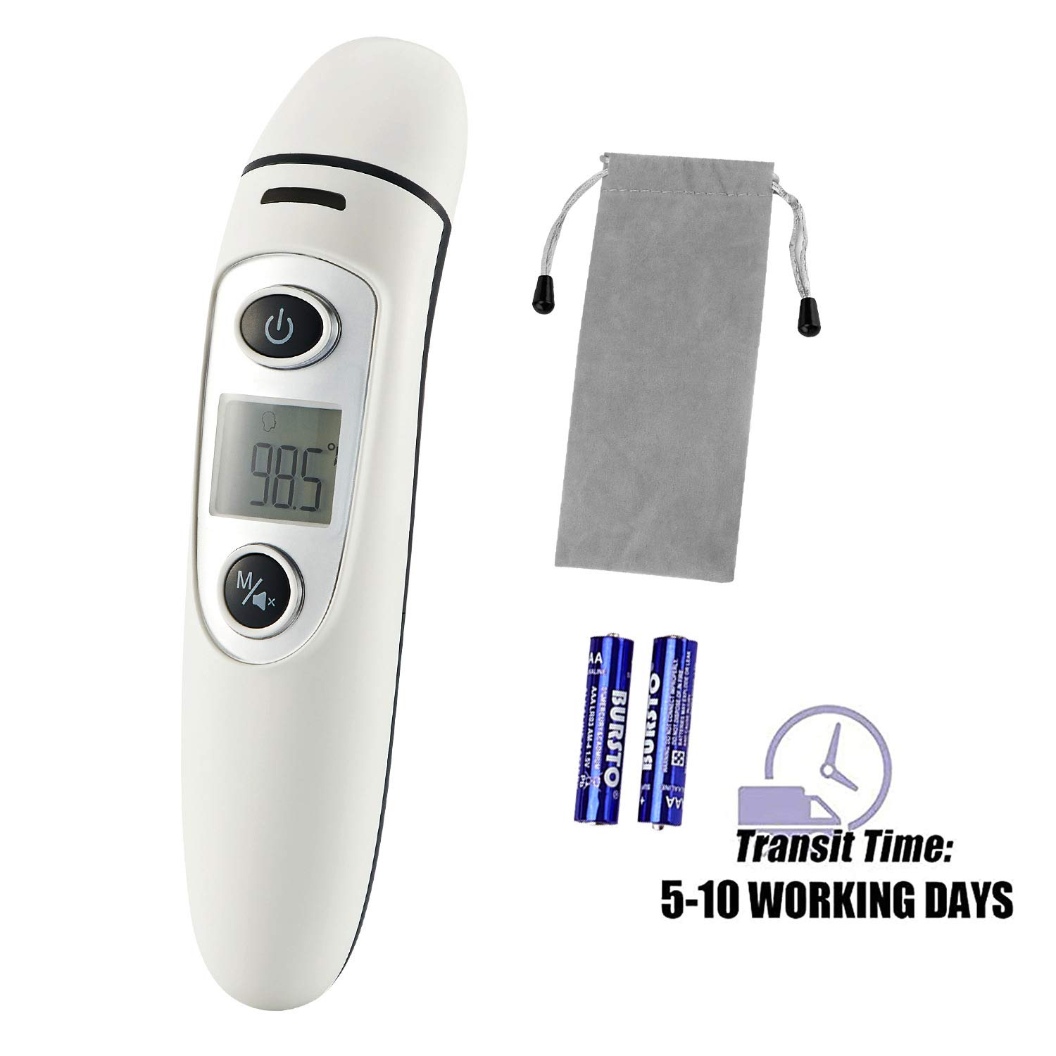 Ear Forehead Thermometer Digital Infrared Temporal Thermometer with Fever Alarm and Memory Function – Ideal for Babies, Infants, Children, Adults, Indoor, and Outdoor Use : Baby