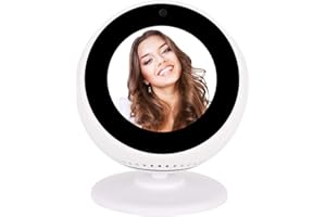 Aokicase for Amazon Echo Spot (Not fit 2024 Gen) Holder 360° Adjustable Stand Simply Tilt Your Amazon Echo Spot Front or Back to Improve The Viewing Angle (Amazon Echo Spot, White) A311