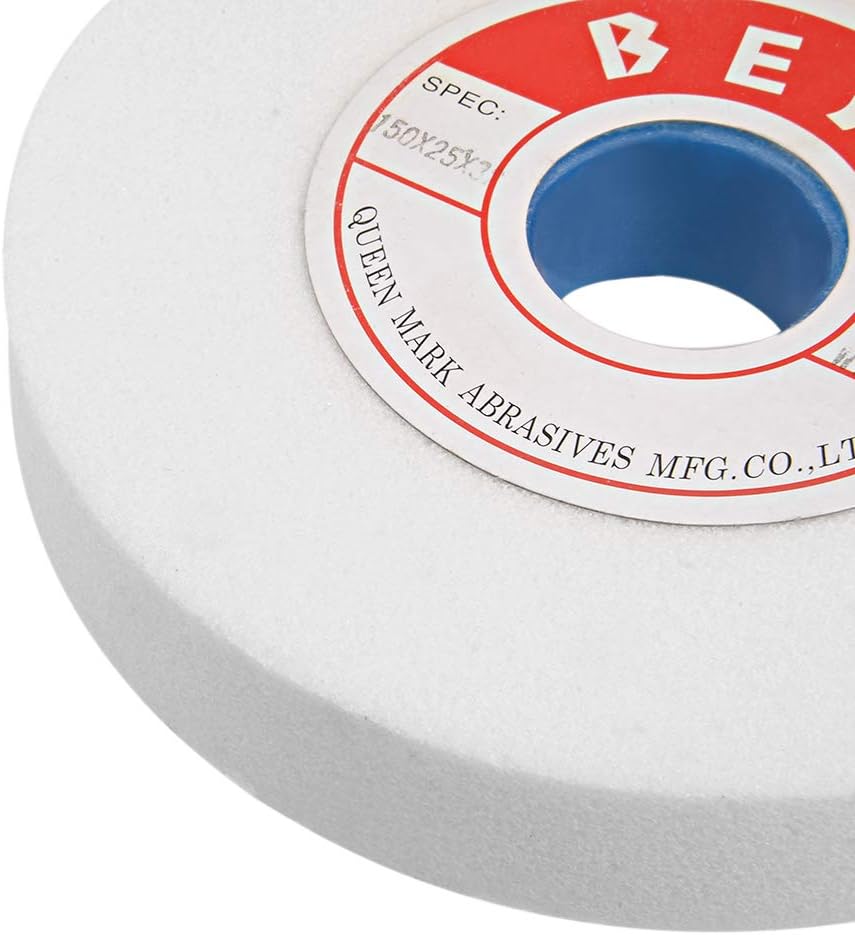 sourcing map 6-Inch Bench Grinding Wheels White Aluminum Oxide WA 60 Grit for Surface Grinding - Image 4