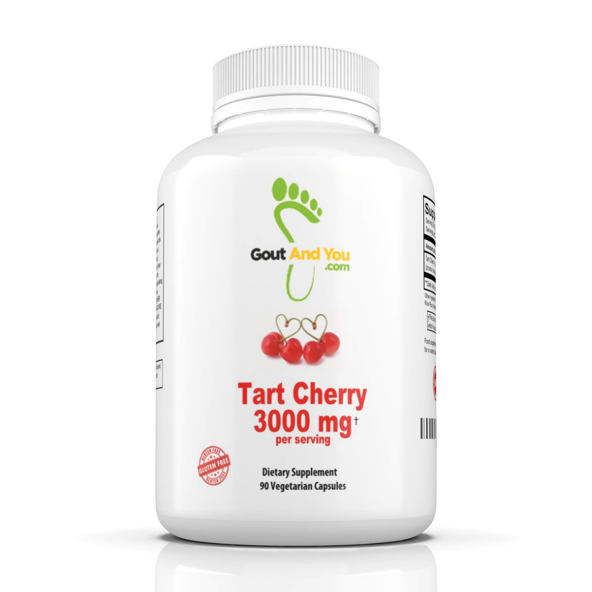 Tart Cherry Extract - Highly Potent- 3000 mg Per Serving- 90 Vegetarian Capsules