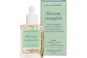 Manucurist Complete Serum Nail & Cuticle Care Treatment | Non-greasy gel serum for damaged nails and cuticles that break easily. Plant-based, vegan, Made in France