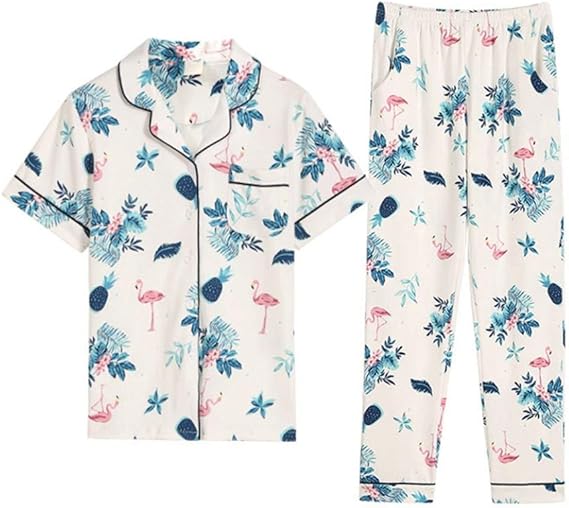 Amazon パジャマ ルームウェア レディース 半袖 上下セット ショートパンツ 部屋着 おしゃれ 夏寝間着 かわいい ナイトウェア 短パン ルームウェア 部屋着 半袖 ショートパンツ 上下セット 吸汗 通気 パジャマ パジャマ ルームウェアセット 通販