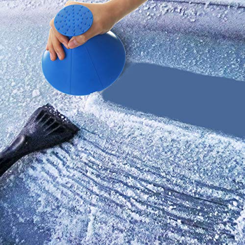 Godmorn Magical Car Ice Scraper Cone, Windshield Snow Scraper Round Window Frost Snow Remover, Ice Scraper for Car, Blue 8 Pcs