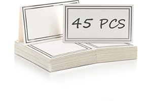 Ronteda Table Place Cards 45Pcs - Wedding Place Cards Name Place Cards White Blank Table Card for Weddings Party Dinner Recep