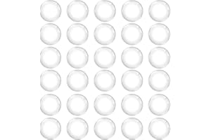 ZEZZXU 30PCS Clear Glass Cabochons 1 Inch Dome Tile Clear Glass Tiles Non-Calibrated Round Gems for Crafts, Pendants, Picture Jewelry Making, Rings